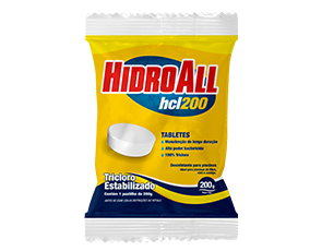 Pastilha hcl 200 Hidroall - Tricloro
