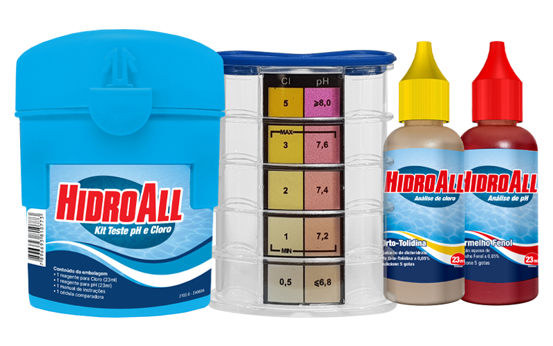 Kit Teste pH e Cloro Hidroall